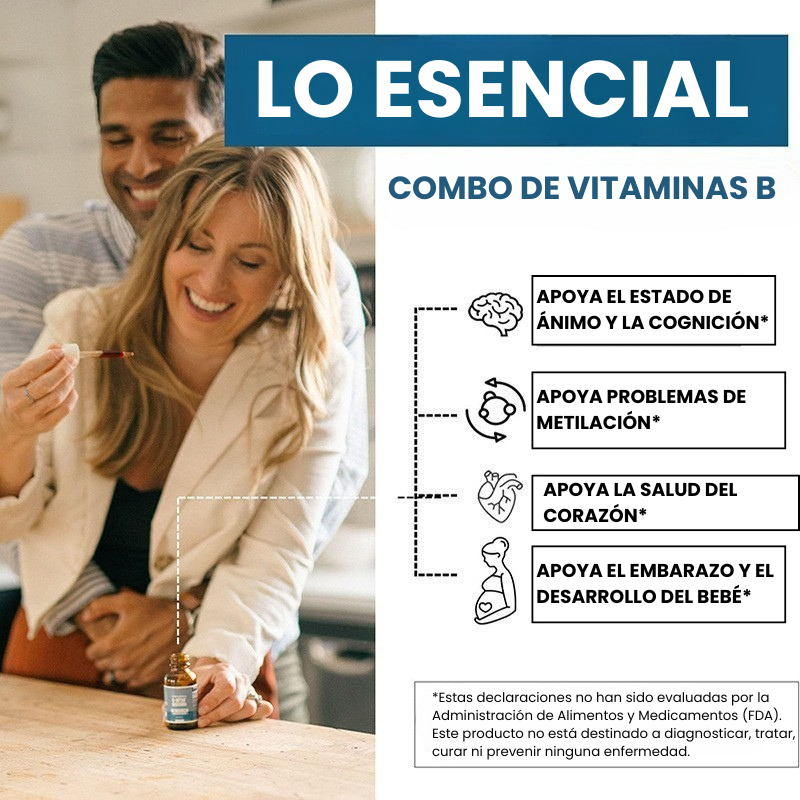 Suplemento L-Metilfolato + B12