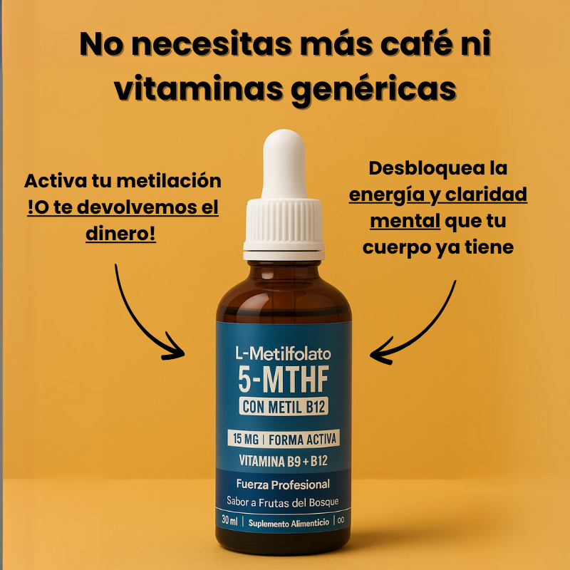 Suplemento L-Metilfolato + B12
